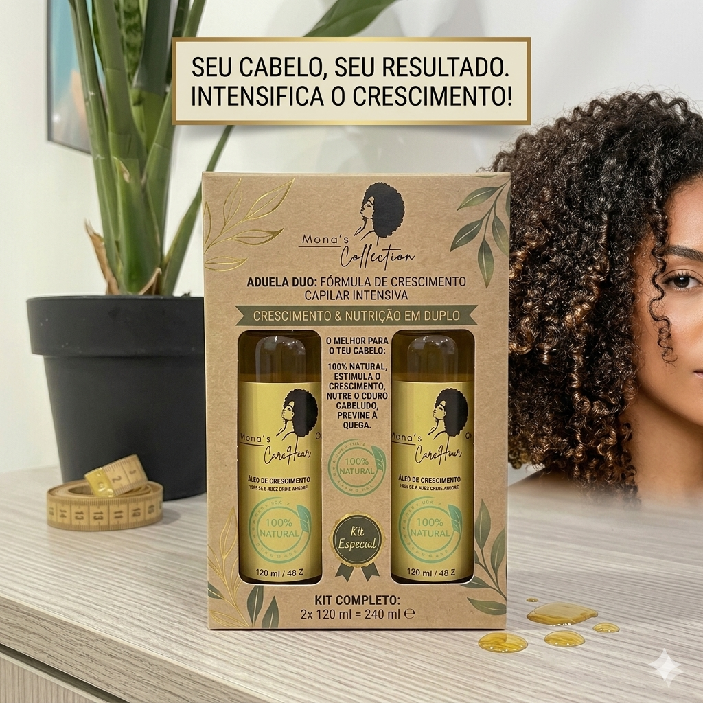 Óleo Natural para Crescimento do Cabelo