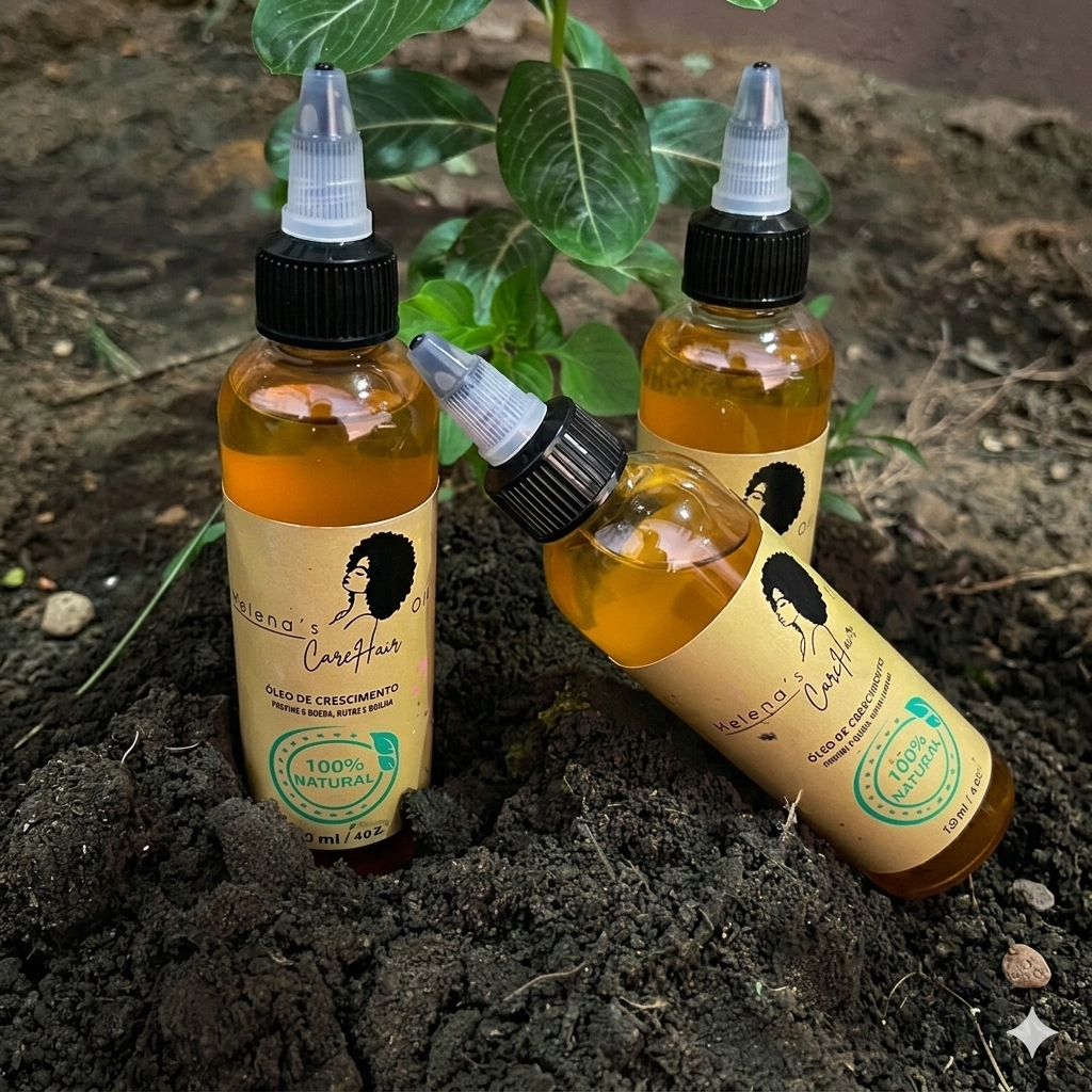 Óleo Natural para Crescimento do Cabelo